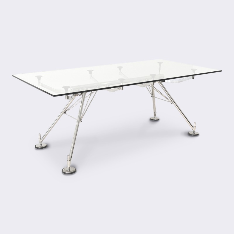 월스와일 노만 노모스 디자인 오마주 테이블 스테인레스 유리테이블