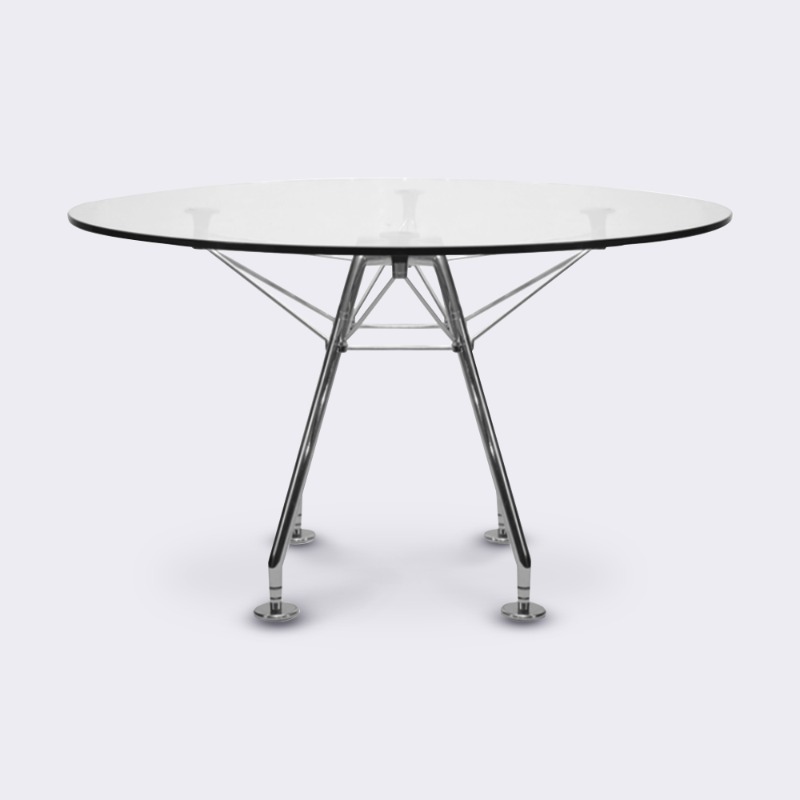 월스와일 노만포스터 노모스 오마주 디자인 유리 원형 다이닝 테이블